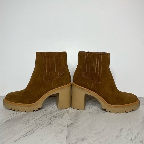 Dolce Vita Caster Brown Suede Lug Sole Bootie 8 1/2 - Picture 6 of 16